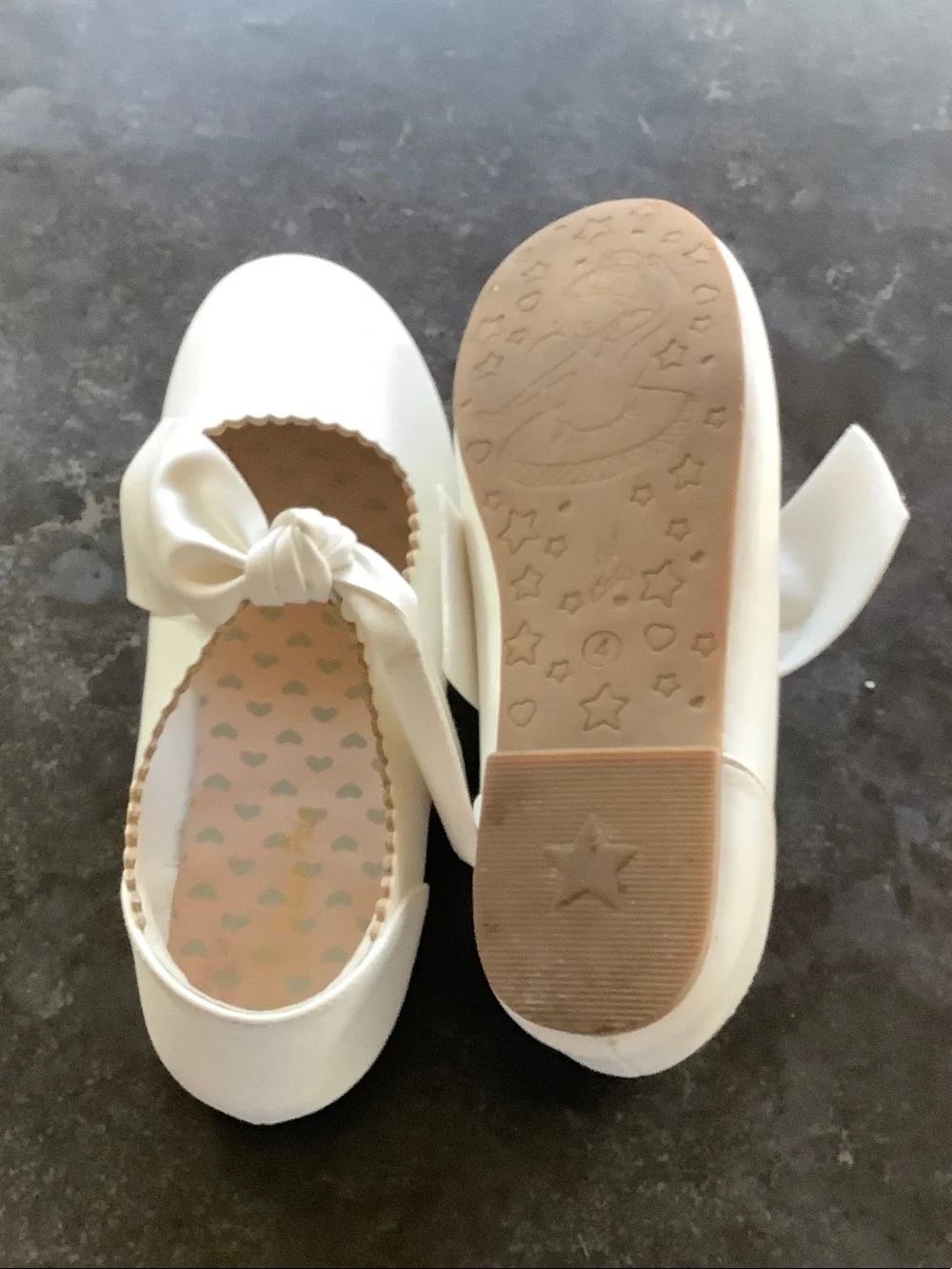 Dream Pairs Cream Bow-Accent Girls Dress Flats